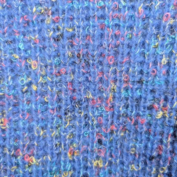 Vintage Jacque & Koko Oversized Blue Colourful Knit Sweater Womens 2XL/3XL - Picture 5 of 9